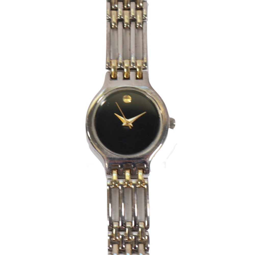 Movado Esperanza two-tone round black dial ladies quartz watch - Picture 7 of 12